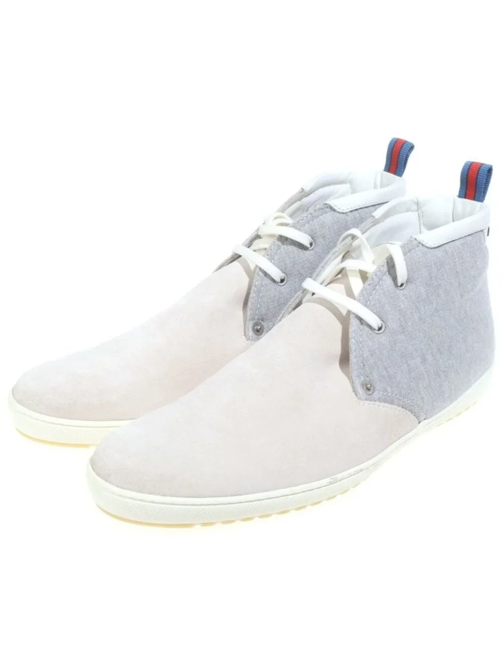 Louis Vuitton Suede Leather High Cut Sneakers Chukka Boots Gray